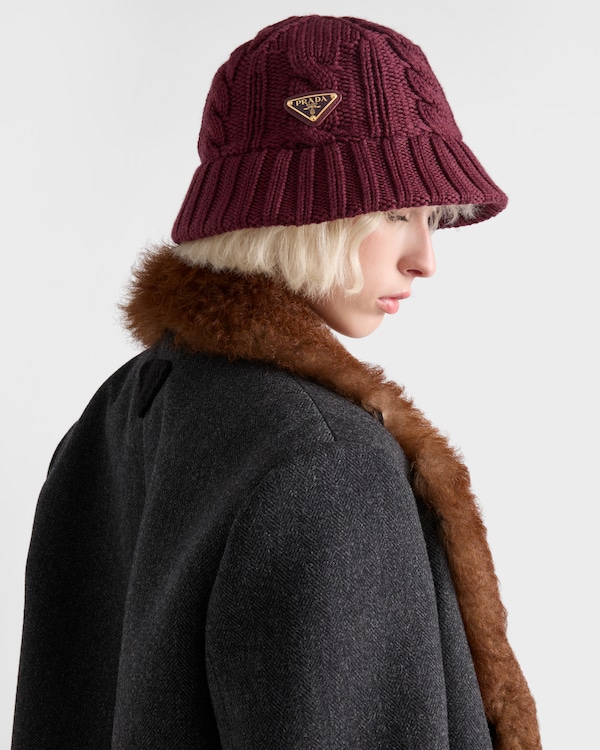 Wool bucket hat - Amaranth Red Wool bucket hat - Amaranth Red