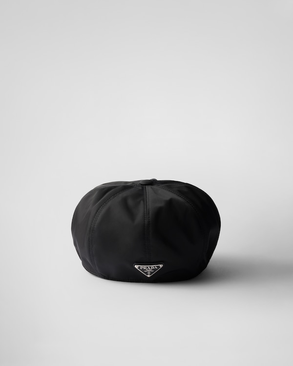 Re-Nylon newsboy cap - Black Re-Nylon newsboy cap - Black