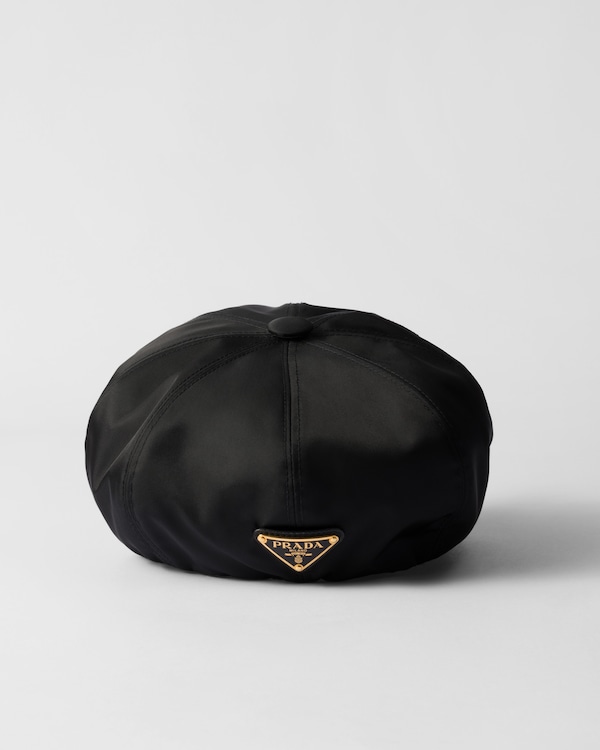 Re-Nylon newsboy cap - Black Re-Nylon newsboy cap - Black