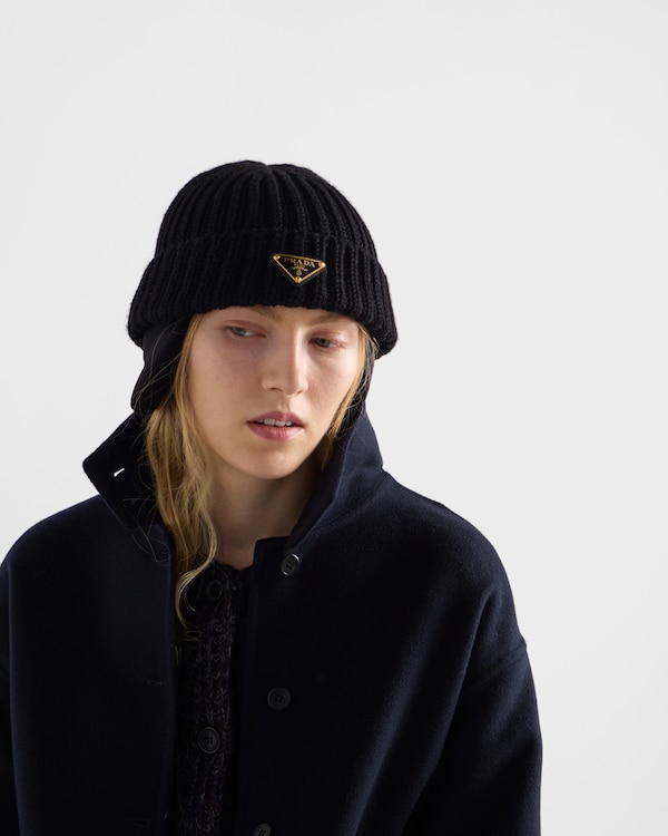 Re-Nylon and knit cap - Black Re-Nylon and knit cap - Black