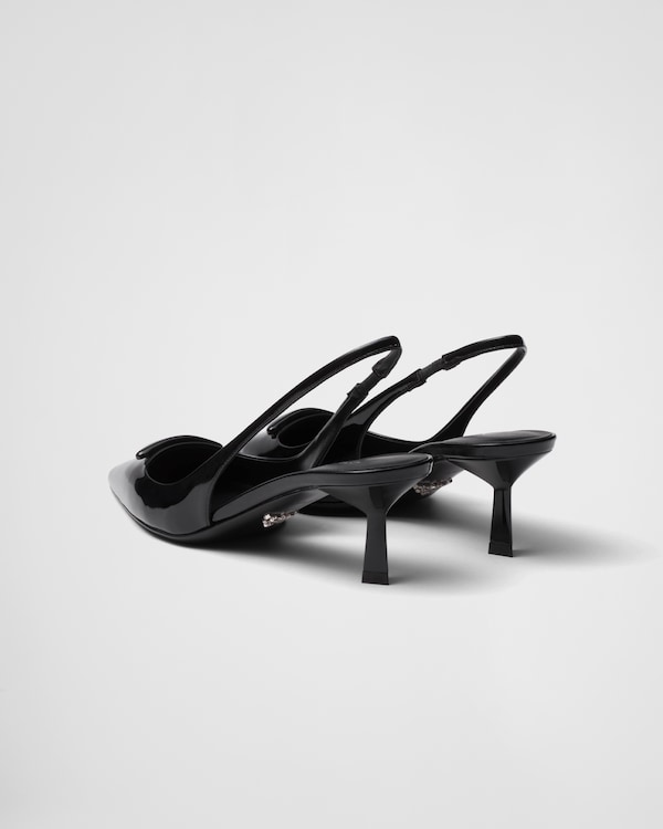 Patent leather slingback pumps - Black Patent leather slingback pumps - Black