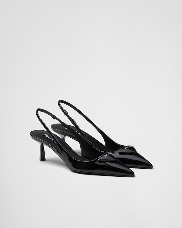 Patent leather slingback pumps - Black Patent leather slingback pumps - Black