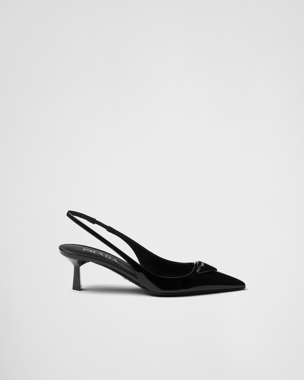 Patent leather slingback pumps - Black Patent leather slingback pumps - Black