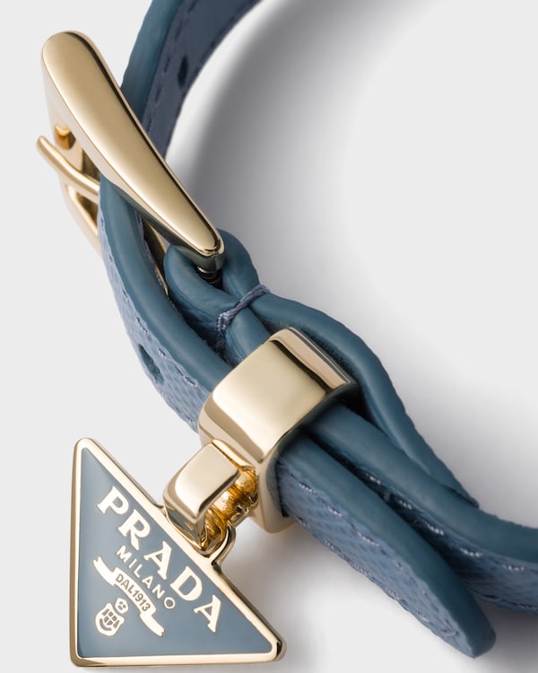 Saffiano leather bracelet - Astral Blue Saffiano leather bracelet - Astral Blue