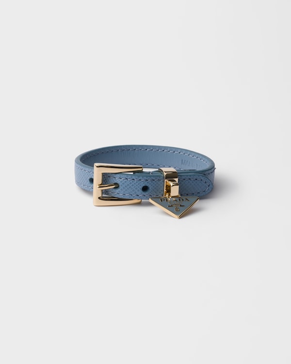 Saffiano leather bracelet - Astral Blue Saffiano leather bracelet - Astral Blue