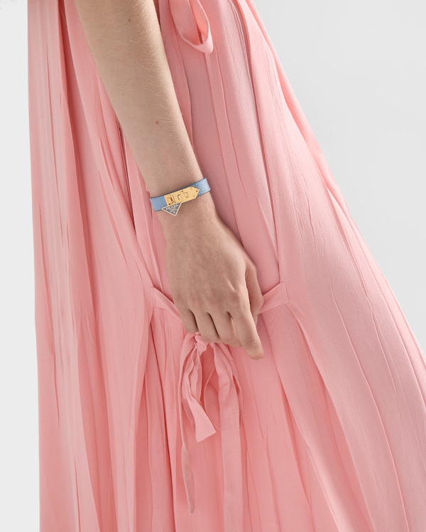 Saffiano leather bracelet - Astral Blue Saffiano leather bracelet - Astral Blue