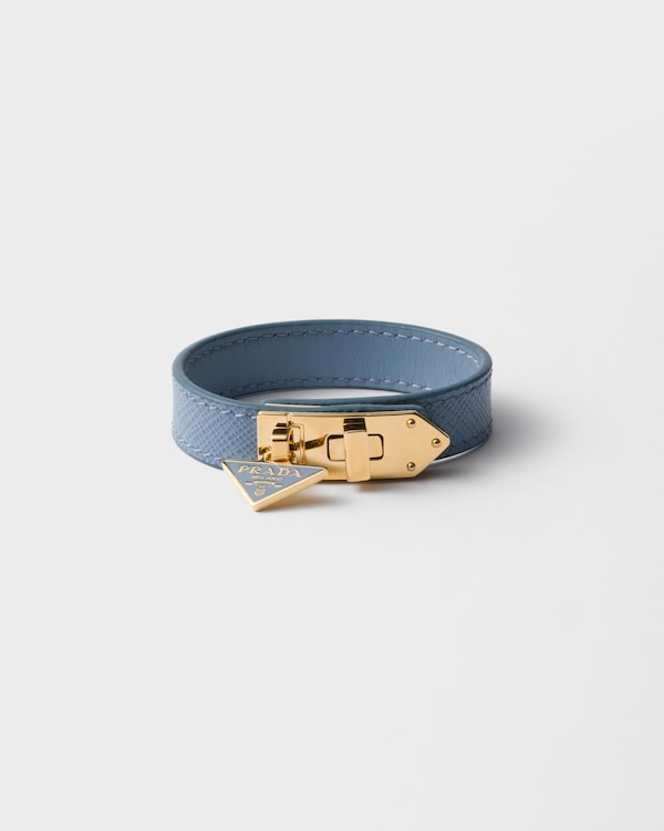 Saffiano leather bracelet - Astral Blue Saffiano leather bracelet - Astral Blue
