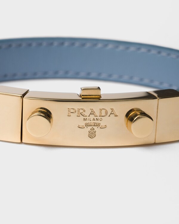 Saffiano leather bracelet - Astral Blue Saffiano leather bracelet - Astral Blue