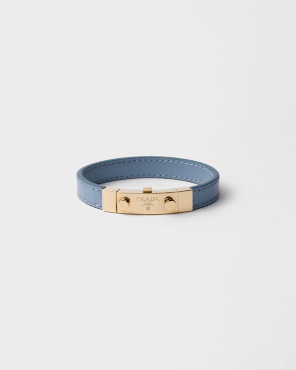 Saffiano leather bracelet - Astral Blue Saffiano leather bracelet - Astral Blue