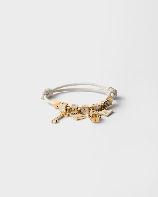 Nappa leather and metal bracelet - White Nappa leather and metal bracelet - White