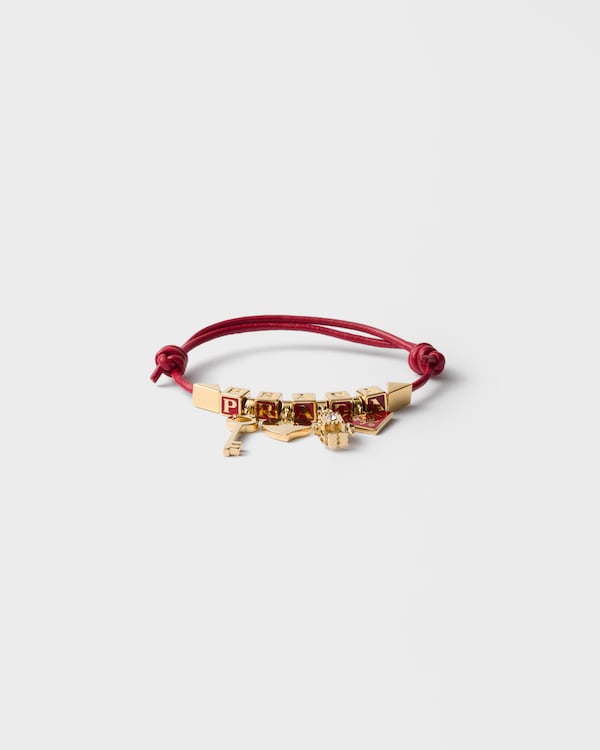 Nappa leather and metal bracelet - Red Nappa leather and metal bracelet - Red