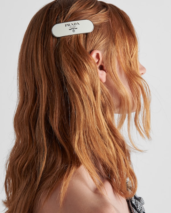 Metal hair clip - White Metal hair clip - White