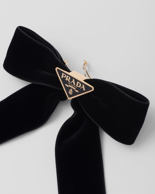 Velvet hair clip - Black Velvet hair clip - Black