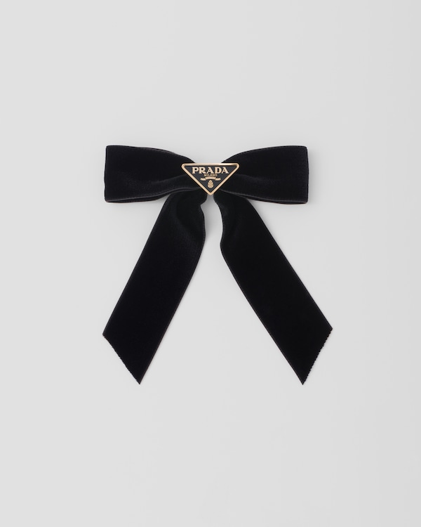 Velvet hair clip - Black Velvet hair clip - Black
