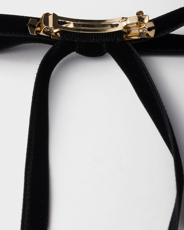 Velvet hair clip - Black Velvet hair clip - Black