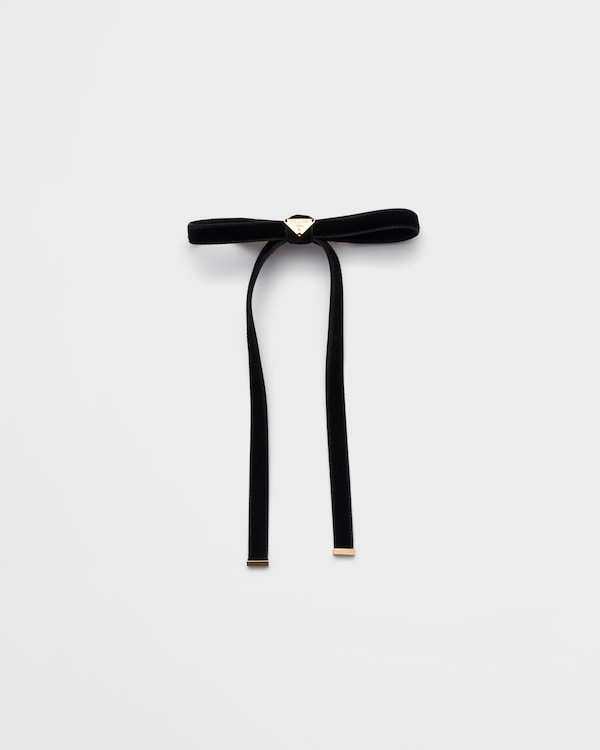 Velvet hair clip - Black Velvet hair clip - Black