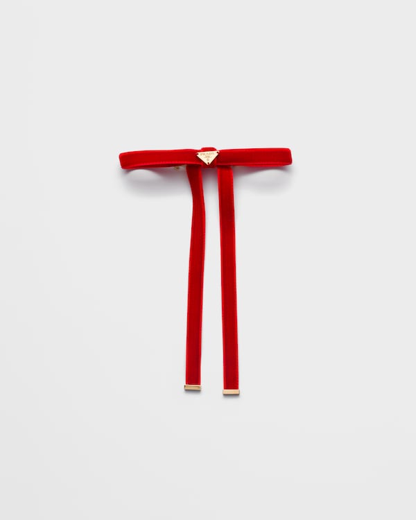 Velvet hair clip - Red Velvet hair clip - Red