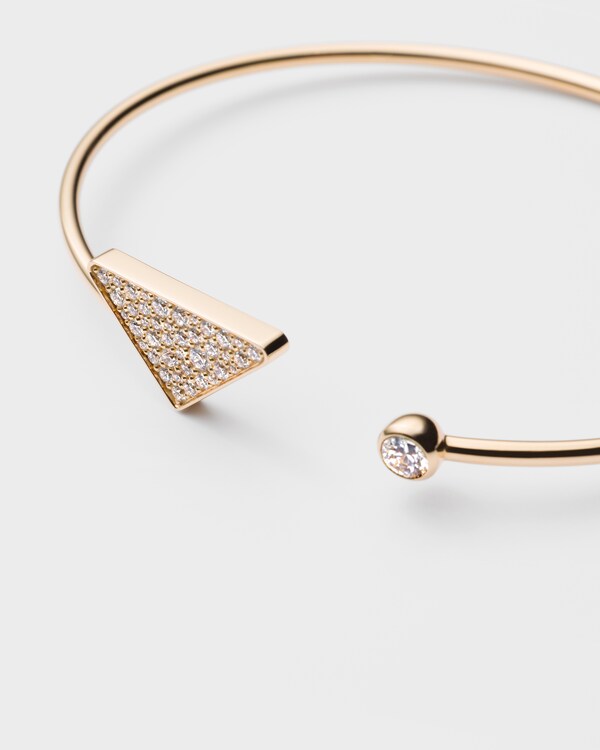 Eternal Gold bangle bracelet in yellow gold with diamonds - Gold/White Eternal Gold bangle bracelet in yellow gold with diamonds - Gold/White