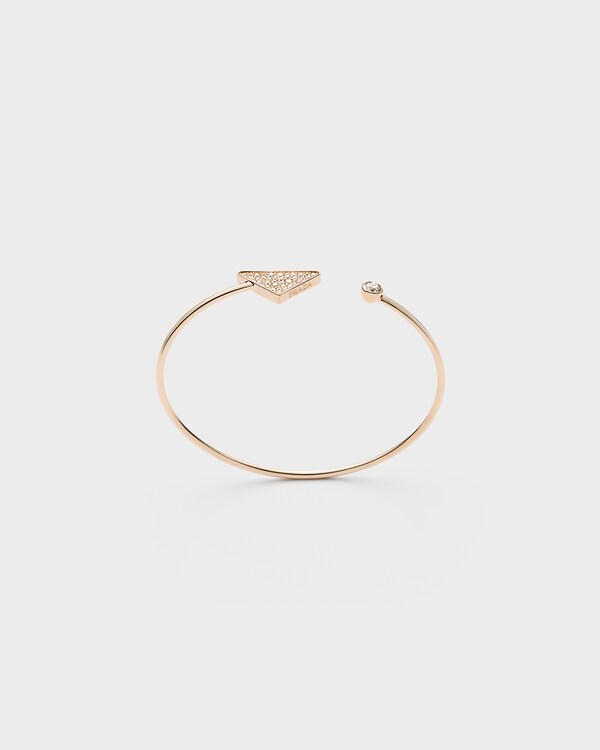 Eternal Gold bangle bracelet in yellow gold with diamonds - Gold/White Eternal Gold bangle bracelet in yellow gold with diamonds - Gold/White
