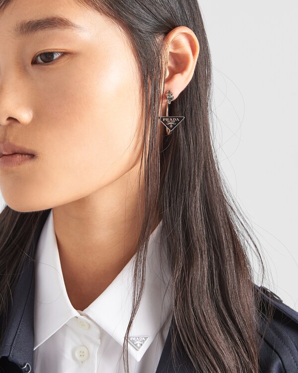 Prada Symbole 耳环 - 黑色/黑钻石色 Prada Symbole 耳环 - 黑色/黑钻石色