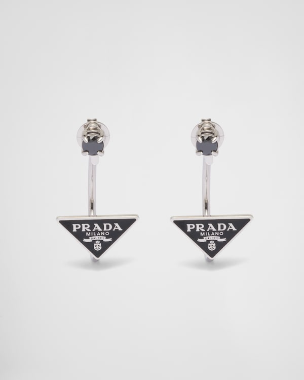 Prada Symbole 耳环 - 黑色/黑钻石色 Prada Symbole 耳环 - 黑色/黑钻石色
