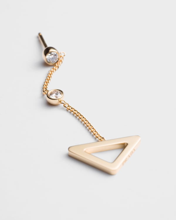 Eternal Gold cut-out drop earrings in yellow gold with diamonds - Gold/White Eternal Gold cut-out drop earrings in yellow gold with diamonds - Gold/White