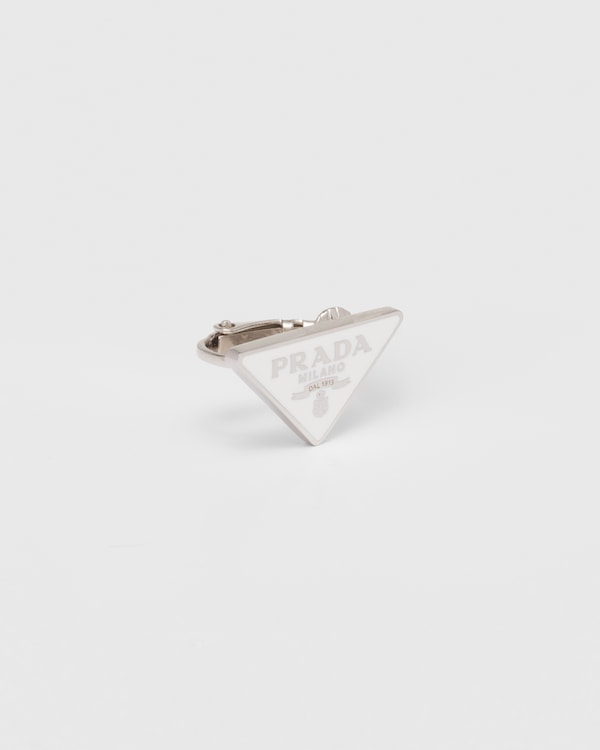 Prada Symbole 右耳款夹式耳环 - 白色 Prada Symbole 右耳款夹式耳环 - 白色