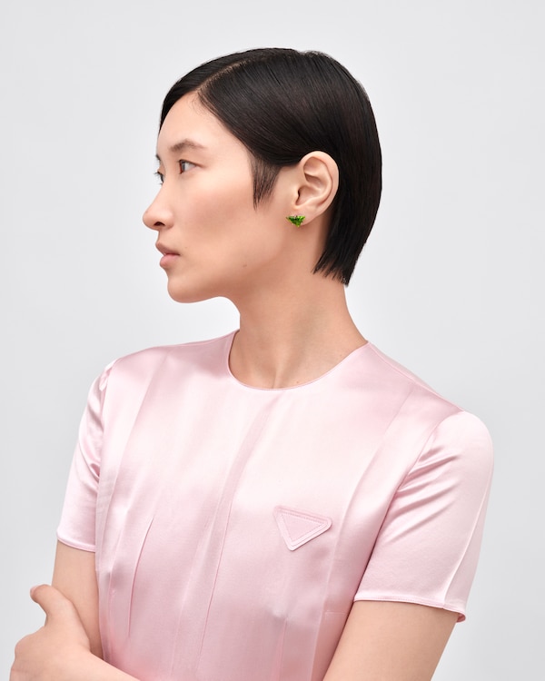 Couleur Vivante耳环 - 白金镶嵌橄榄石 - 黄金/橄榄石 Couleur Vivante耳环 - 白金镶嵌橄榄石 - 黄金/橄榄石