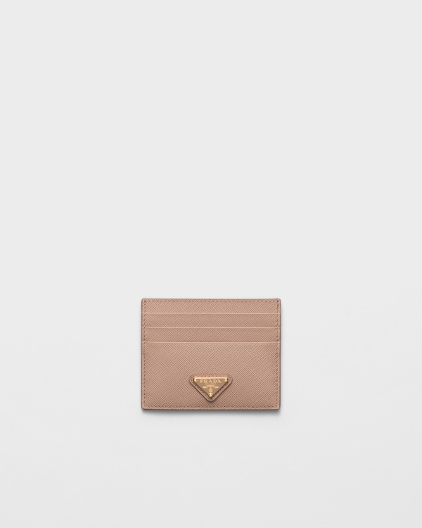 Saffiano 皮革卡片夹 - 裸粉色 Saffiano 皮革卡片夹 - 裸粉色