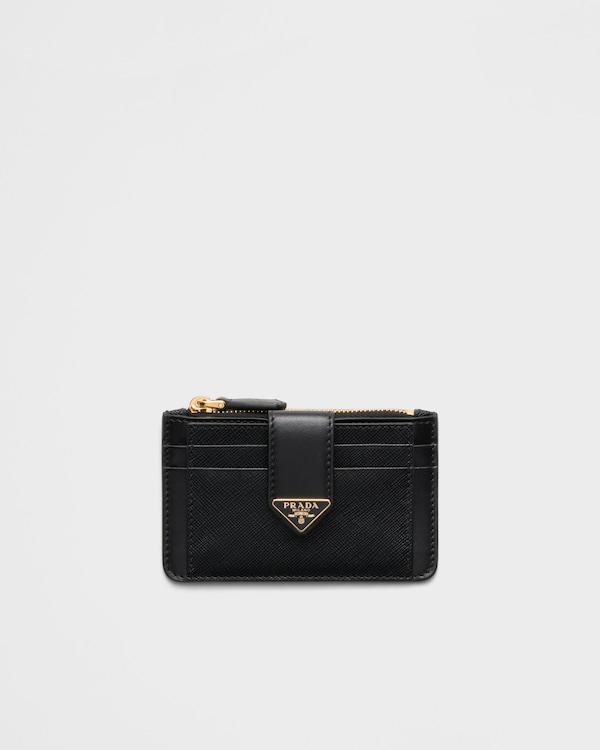 Saffiano 皮革卡片夹 - 黑色 Saffiano 皮革卡片夹 - 黑色
