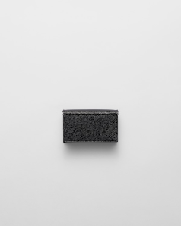 Saffiano 皮革卡片夹 - 黑色 Saffiano 皮革卡片夹 - 黑色