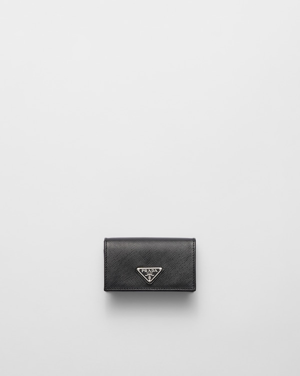 Saffiano 皮革卡片夹 - 黑色 Saffiano 皮革卡片夹 - 黑色