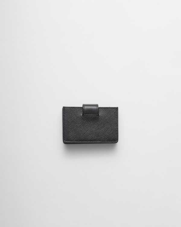 Saffiano 皮革卡片夹 - 黑色 Saffiano 皮革卡片夹 - 黑色