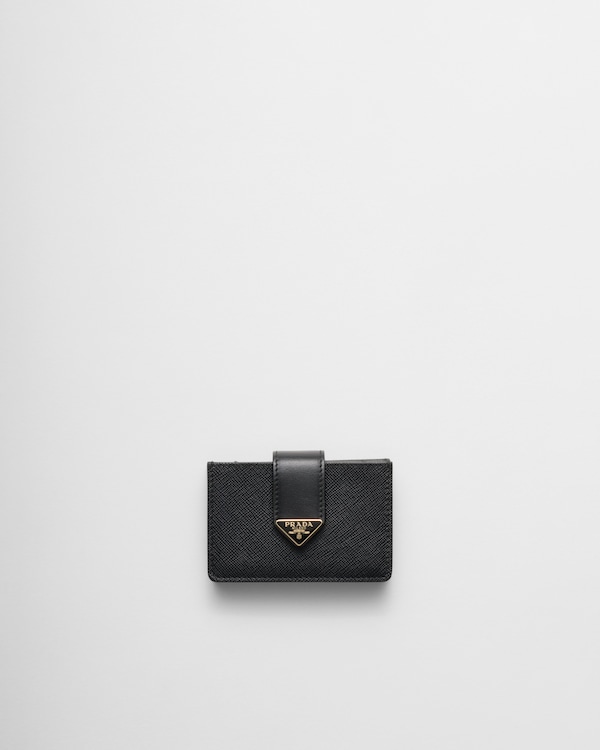 Saffiano 皮革卡片夹 - 黑色 Saffiano 皮革卡片夹 - 黑色