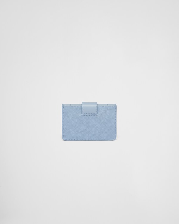 Saffiano 皮革卡片夹 - 浅蓝色 Saffiano 皮革卡片夹 - 浅蓝色