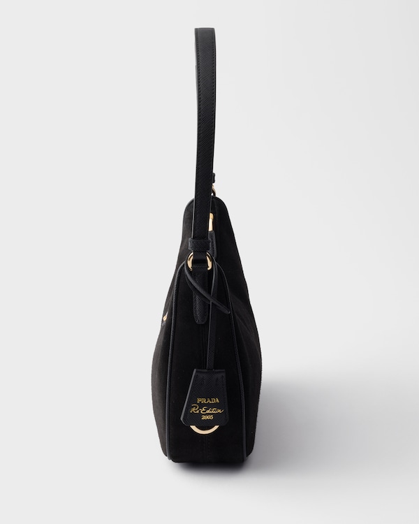 Prada Re-Edition 2005 绒面皮革迷你手袋 - 黑色 Prada Re-Edition 2005 绒面皮革迷你手袋 - 黑色