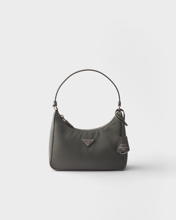 Prada Re-Edition 2005 Re-Nylon and Saffiano mini bag - Mercury Gray Prada Re-Edition 2005 Re-Nylon and Saffiano mini bag - Mercury Gray