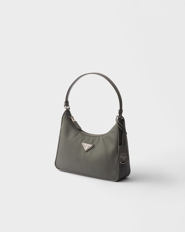 Prada Re-Edition 2005 Re-Nylon and Saffiano mini bag - Mercury Gray Prada Re-Edition 2005 Re-Nylon and Saffiano mini bag - Mercury Gray