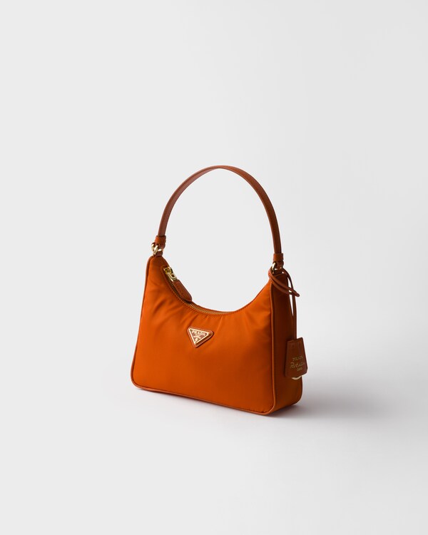 Prada Re-Edition 2005 Re-Nylon and Saffiano mini bag - Papaya Prada Re-Edition 2005 Re-Nylon and Saffiano mini bag - Papaya