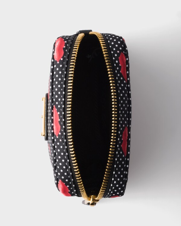 Printed Re-Nylon pouch - Black Printed Re-Nylon pouch - Black