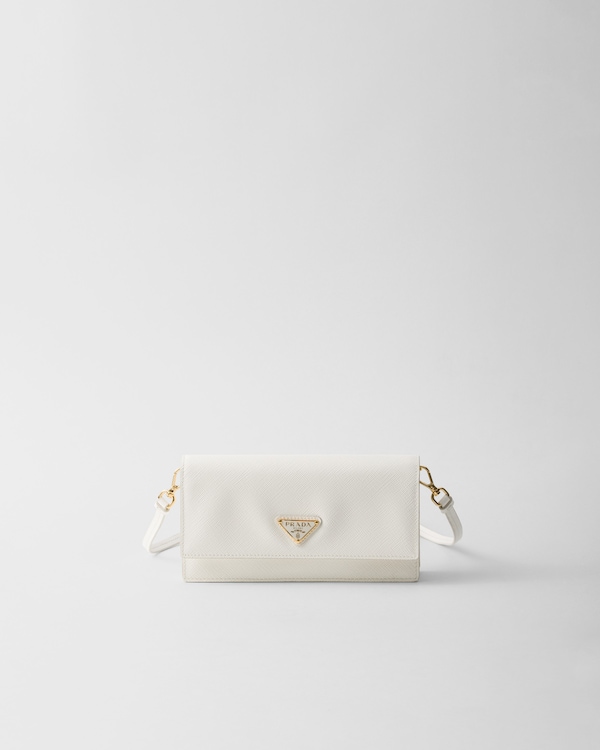 Saffiano leather mini-bag - White Saffiano leather mini-bag - White