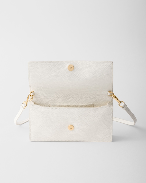 Saffiano leather mini-bag - White Saffiano leather mini-bag - White