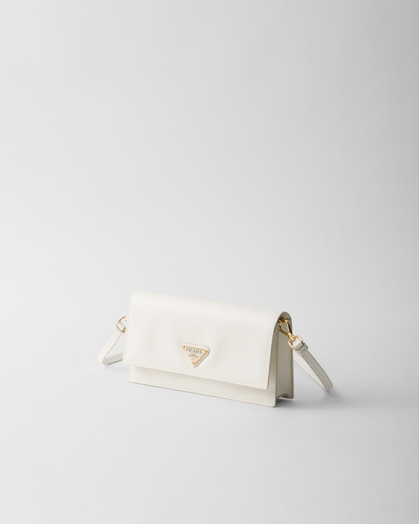 Saffiano leather mini-bag - White Saffiano leather mini-bag - White