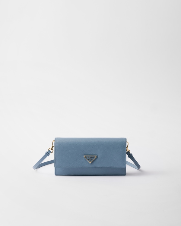 Saffiano leather mini-bag - Astral Blue Saffiano leather mini-bag - Astral Blue