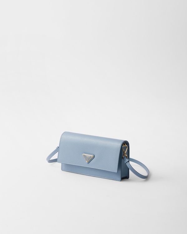 Saffiano leather mini-bag - Astral Blue Saffiano leather mini-bag - Astral Blue