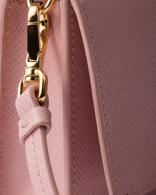 Saffiano leather mini-bag - Peach Saffiano leather mini-bag - Peach