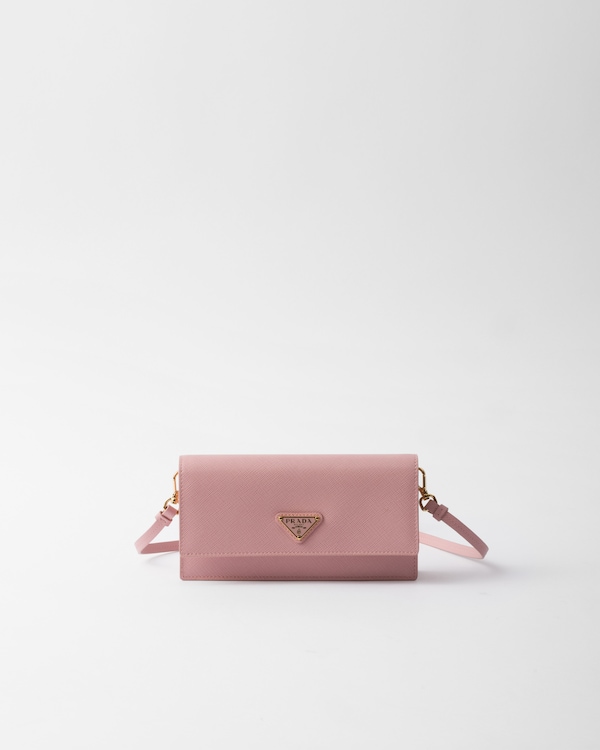 Saffiano leather mini-bag - Peach Saffiano leather mini-bag - Peach