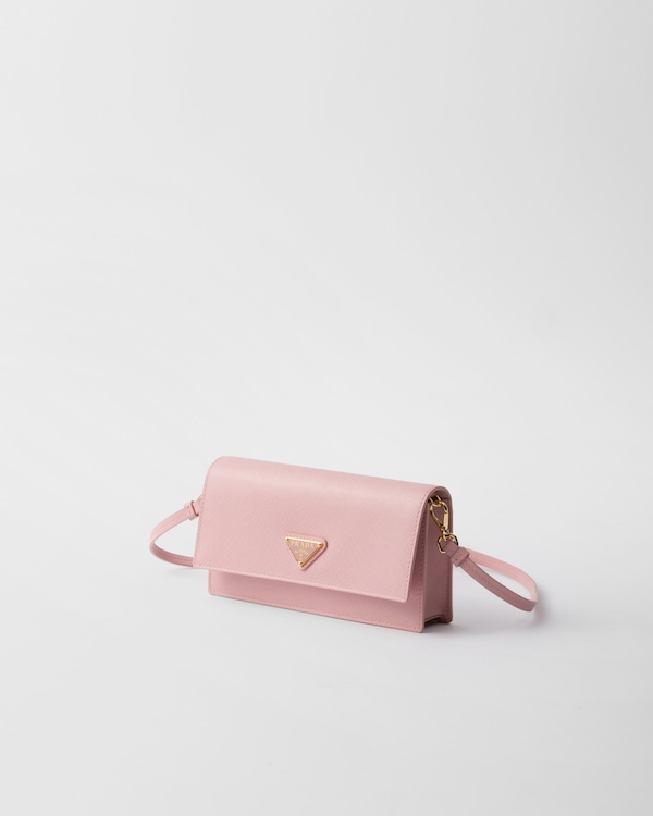 Saffiano leather mini-bag - Peach Saffiano leather mini-bag - Peach