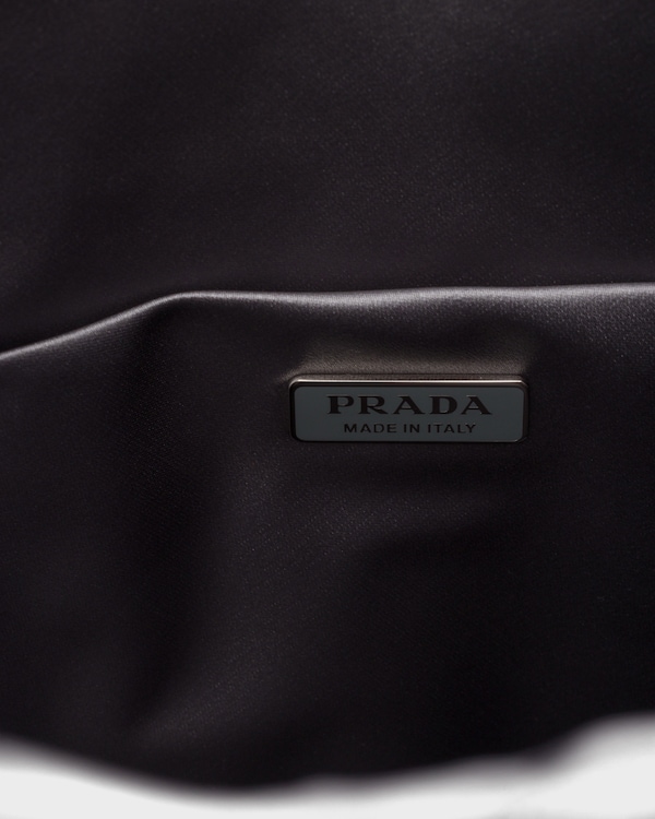 Prada Wish silk duchesse pouch - Hematite Prada Wish silk duchesse pouch - Hematite