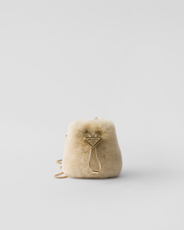 Sheepskin mini pouch - Ecru Sheepskin mini pouch - Ecru
